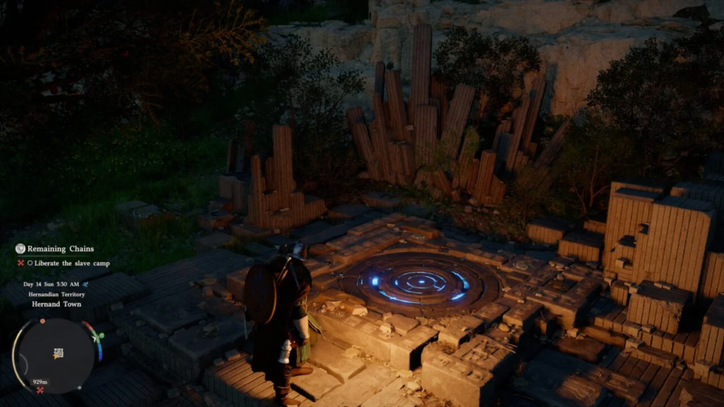 Dobby stands in stone room with baskets and pumpkins