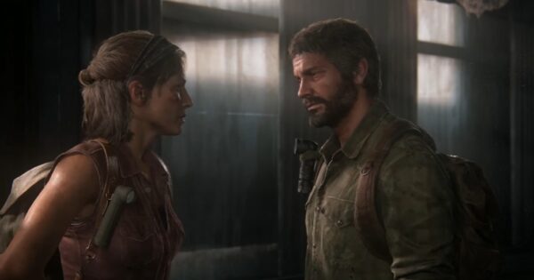 Джоэл и Тесс из The Last of Us разговаривают в комнате