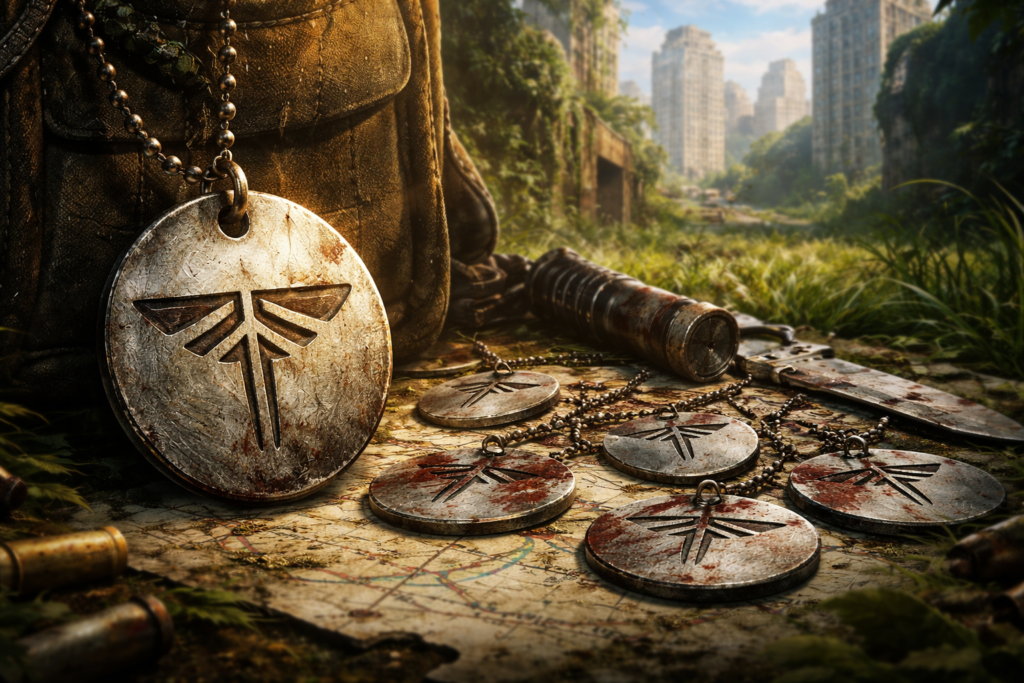 Жетоны Светлячков The Last of Us лежат на карте