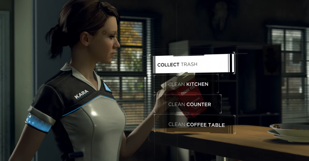 Кара из Detroit: Become Human выбирает уборку кухни
