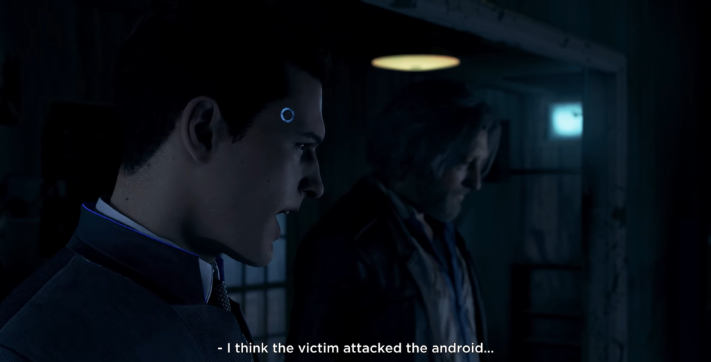 Коннор из Detroit: Become Human говорит в комнате