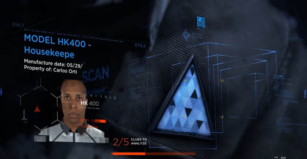 Сканирование андроида HK400 в Detroit: Become Human