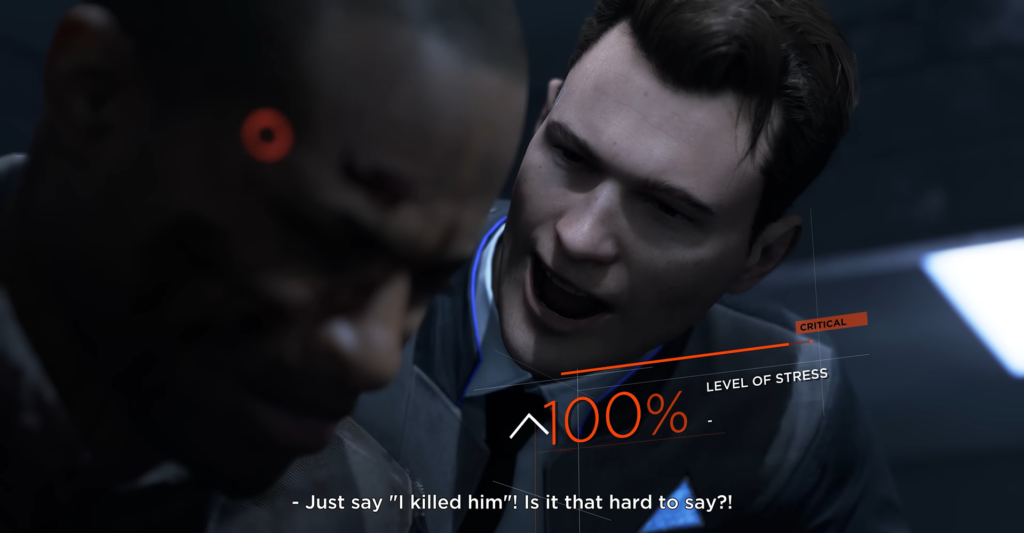 Коннор из Detroit: Become Human кричит в комнате