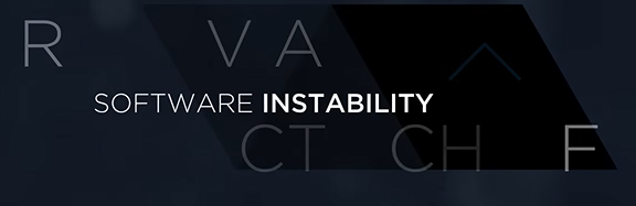 Текст SOFTWARE INSTABILITY на темном фоне