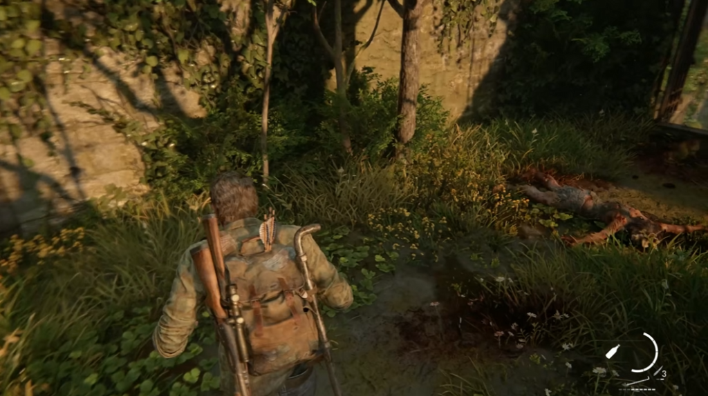 Джоэл из The Last of Us идет по траве