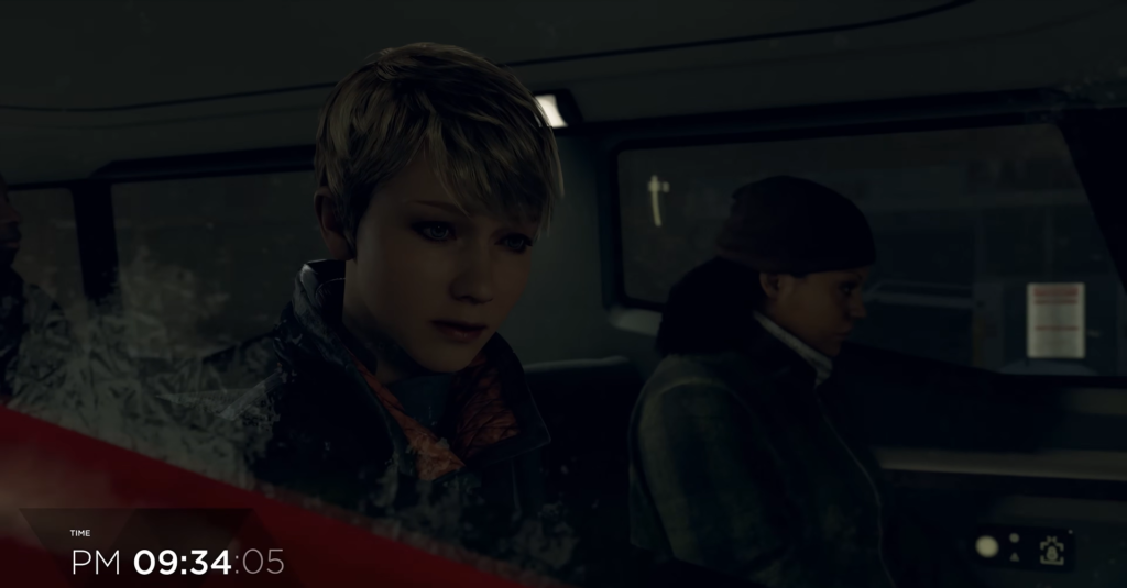 Мэдисон Пейдж из Heavy Rain сидит в машине