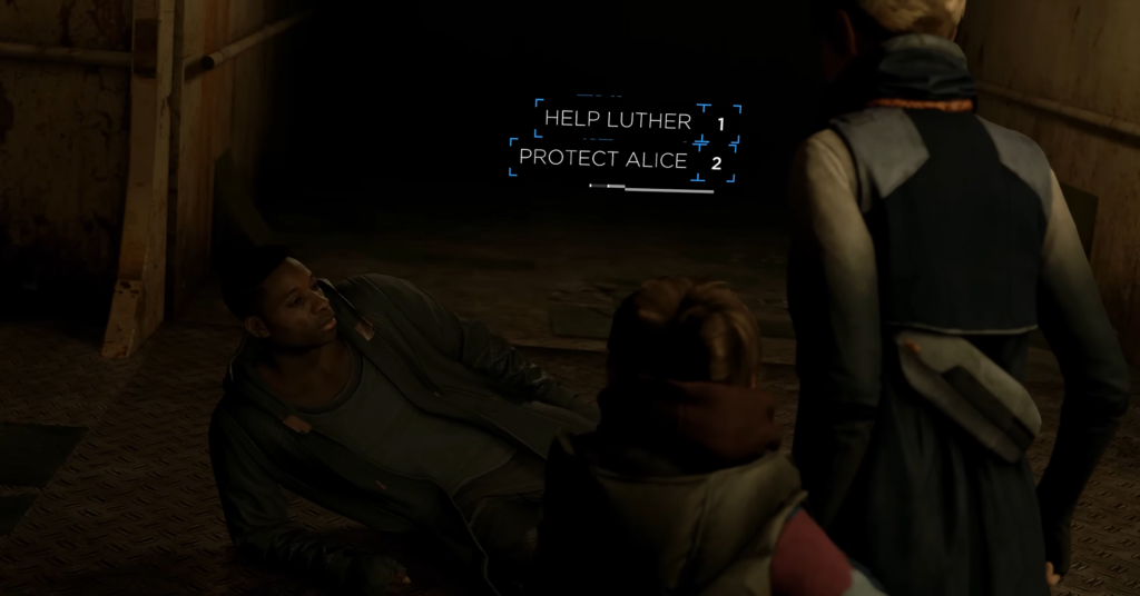 Выбор миссии в Detroit: Become Human в коридоре