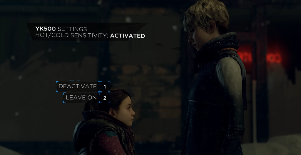 Кара и Алиса стоят в снегу, Detroit: Become Human