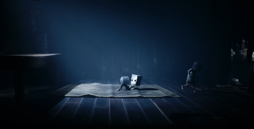 Six и Mono из Little Nightmares бегут по комнате