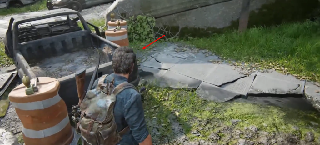Джоэл из The Last of Us стоит у пикапа