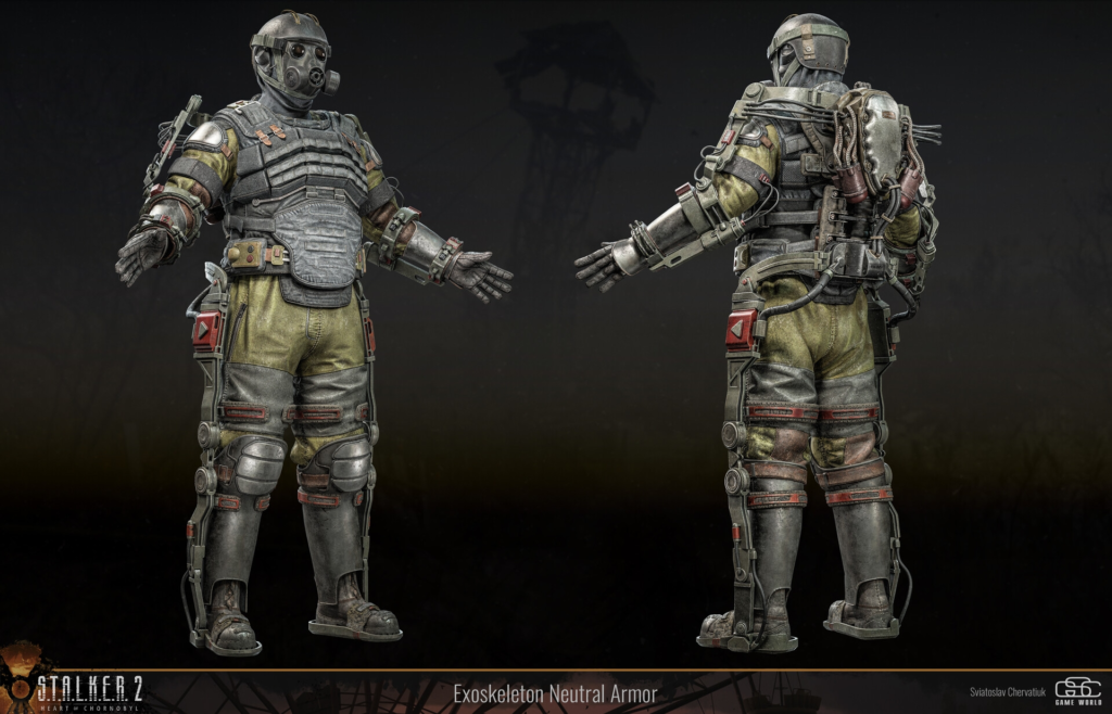 Броня экзоскелета S.T.A.L.K.E.R. 2 на фоне