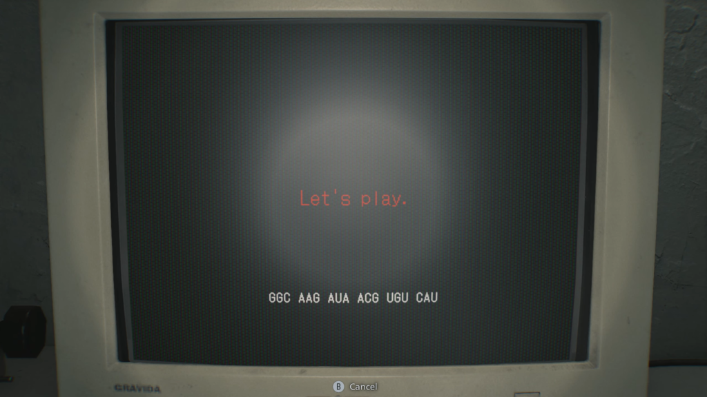 Текст Let's play на экране монитора