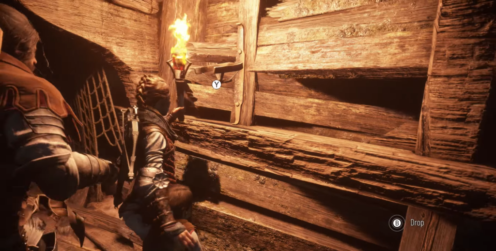 Амиция и Гуго из A Plague Tale прячутся в деревянном сарае