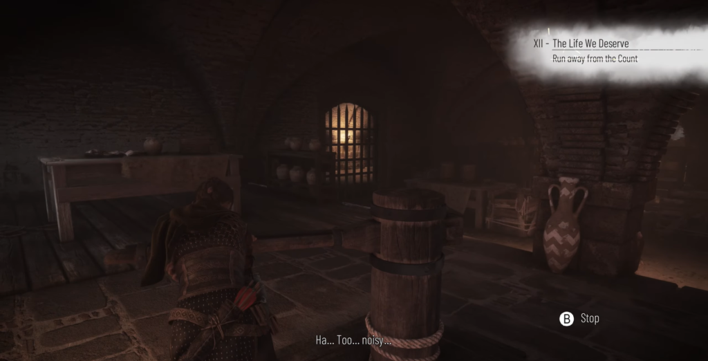 Амисия крадется в подземелье, A Plague Tale: Innocence
