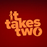 Логотип It Takes Two на красном фоне
