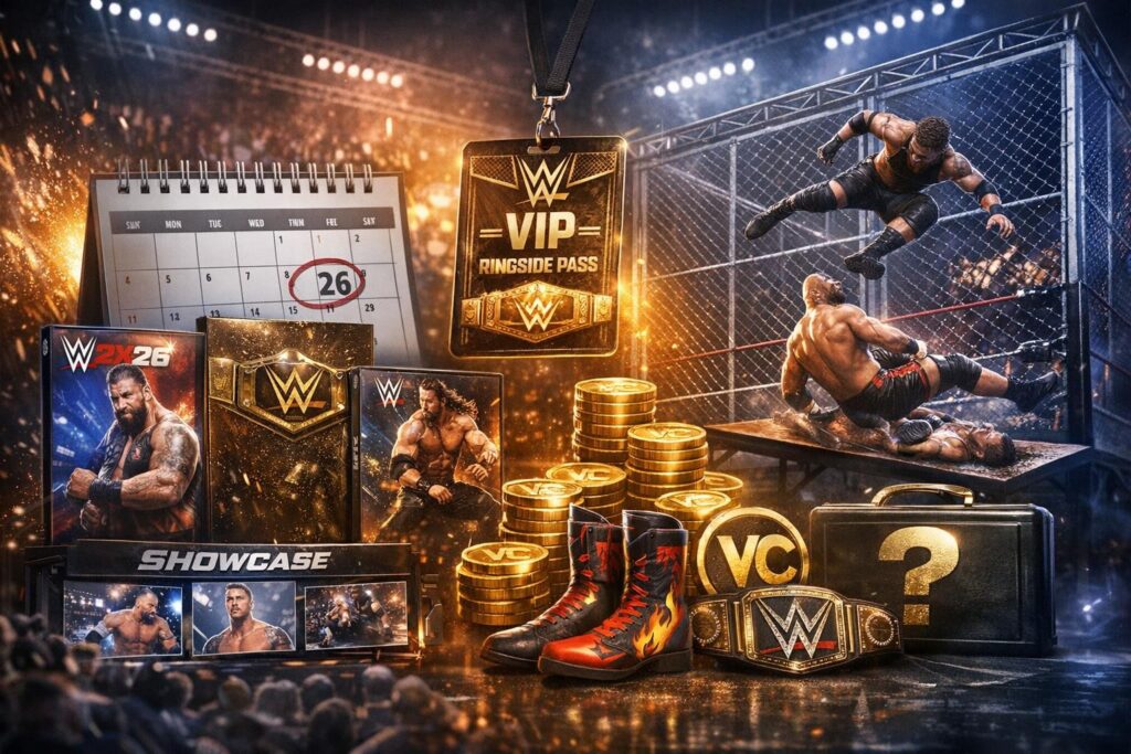 Рестлеры WWE дерутся в клетке на арене