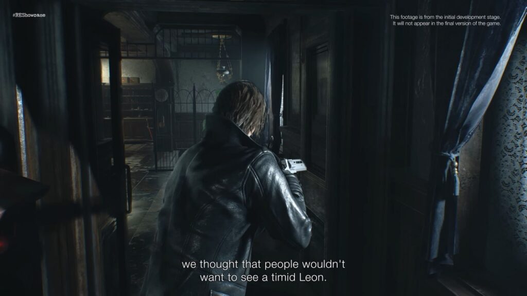Леон Кеннеди из Resident Evil целится в коридоре